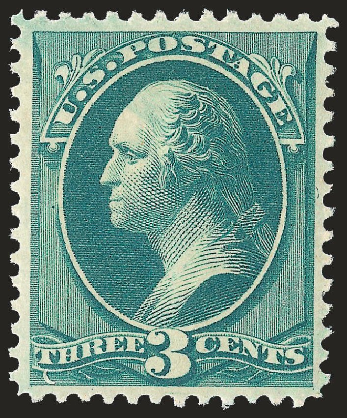 US Stamps Values Scott Catalogue 184: 3c 1879 Washington. Robert Siegel Auction Galleries, Apr 2010, Sale 984, Lot 496