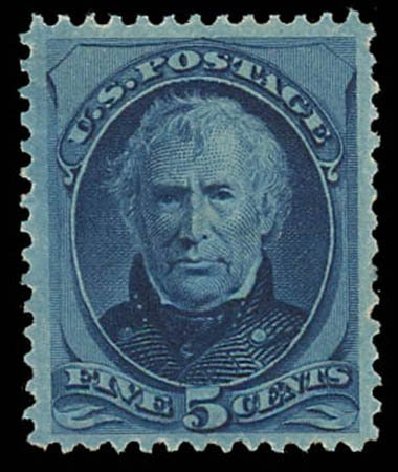 Cost of US Stamps Scott #185: 1879 5c Taylor. Daniel Kelleher Auctions, Oct 2011, Sale 626, Lot 177