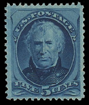 Values of US Stamp Scott 185 - 1879 5c Taylor. Daniel Kelleher Auctions, Apr 2012, Sale 629, Lot 219
