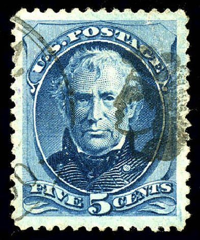 US Stamp Prices Scott #185 - 5c 1879 Taylor. Matthew Bennett International, Dec 2008, Sale 330, Lot 1670