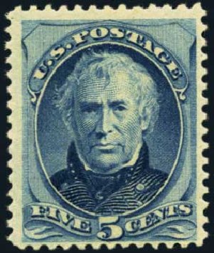 Value of US Stamps Scott Catalogue # 185: 1879 5c Taylor. Harmer-Schau Auction Galleries, Jan 2013, Sale 96, Lot 494