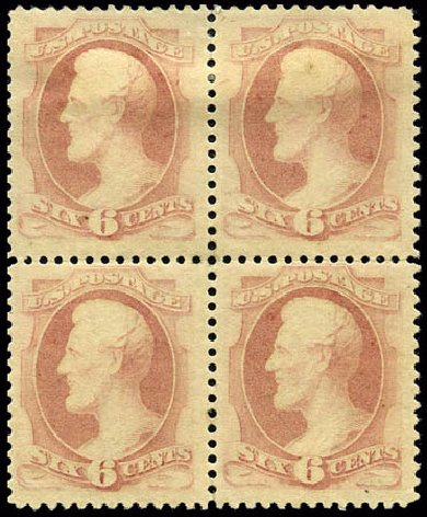 US Stamps Price Scott Cat. # 186 - 1879 6c Lincoln. Matthew Bennett International, Mar 2011, Sale 335, Lot 77