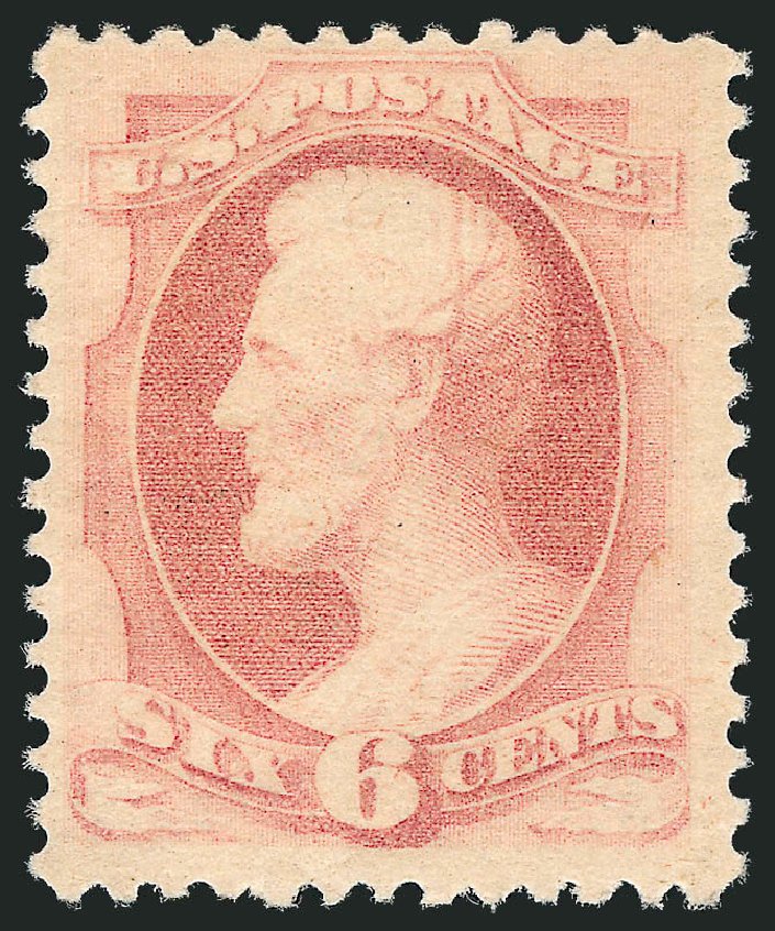Value of US Stamp Scott Cat. # 186: 6c 1879 Lincoln. Robert Siegel Auction Galleries, Mar 2012, Sale 1021, Lot 407