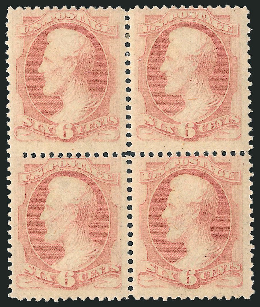 Cost of US Stamp Scott Catalogue 186 - 1879 6c Lincoln. Robert Siegel Auction Galleries, Mar 2012, Sale 1021, Lot 408