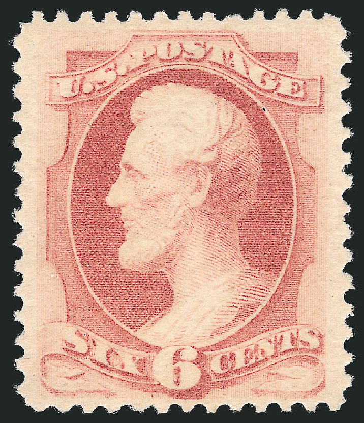 Value of US Stamp Scott Catalogue # 186: 6c 1879 Lincoln. Robert Siegel Auction Galleries, Oct 2012, Sale 1033, Lot 4108