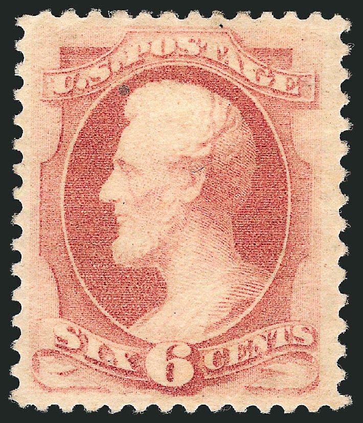 US Stamps Value Scott Catalogue 186 - 6c 1879 Lincoln. Robert Siegel Auction Galleries, Oct 2008, Sale 963, Lot 798