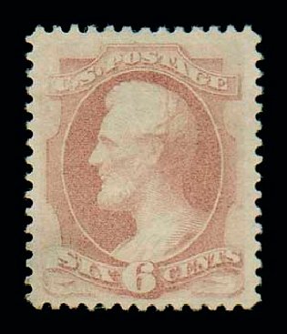 US Stamp Prices Scott Cat. #186 - 1879 6c Lincoln. Matthew Bennett International, Dec 2007, Sale 325, Lot 1659
