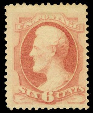 US Stamps Values Scott Catalogue #186 - 1879 6c Lincoln. Daniel Kelleher Auctions, Sep 2013, Sale 639, Lot 1059