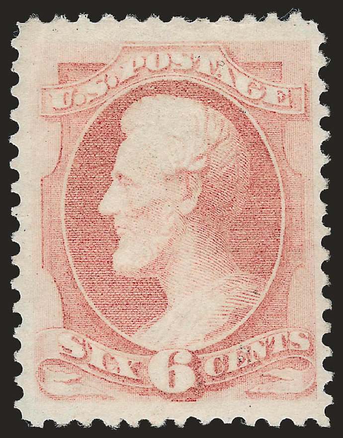 Value of US Stamps Scott Catalogue #186 - 1879 6c Lincoln. Robert Siegel Auction Galleries, Jun 2009, Sale 975, Lot 1419