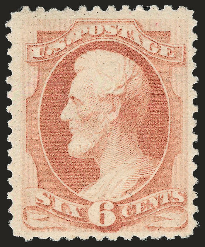 US Stamps Value Scott Catalog #186 - 6c 1879 Lincoln. Robert Siegel Auction Galleries, Sep 2009, Sale 976, Lot 1609