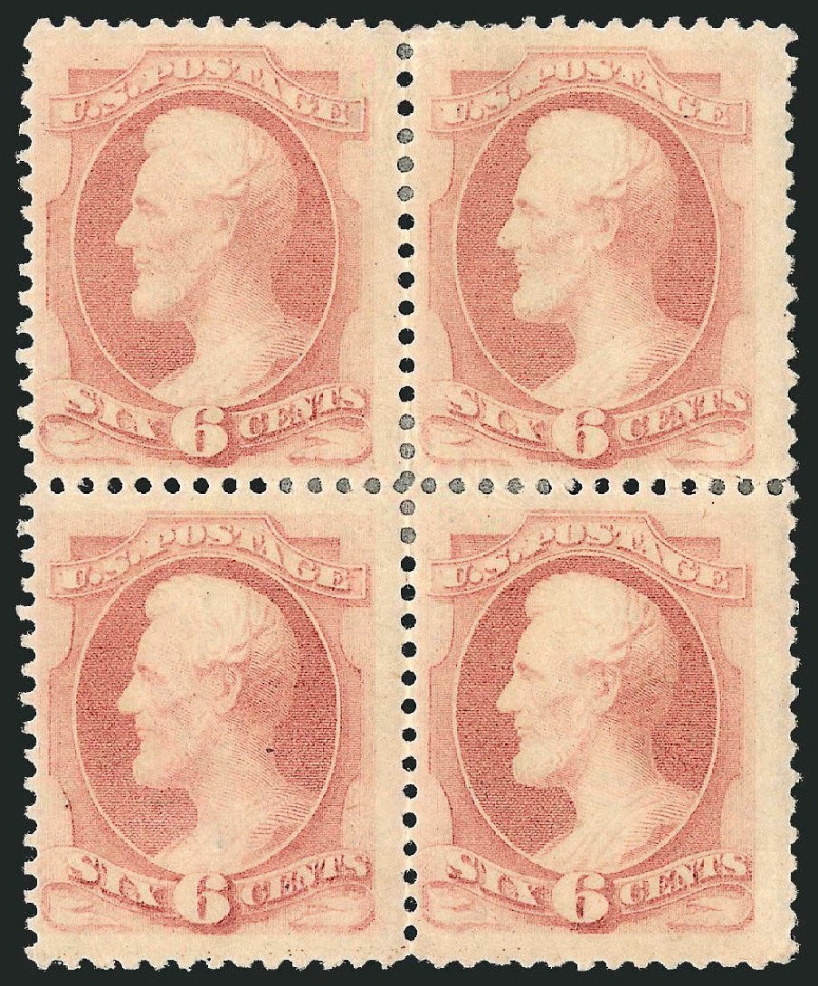 Price of US Stamp Scott Catalog 186: 1879 6c Lincoln. Robert Siegel Auction Galleries, Nov 2014, Sale 1084, Lot 3450