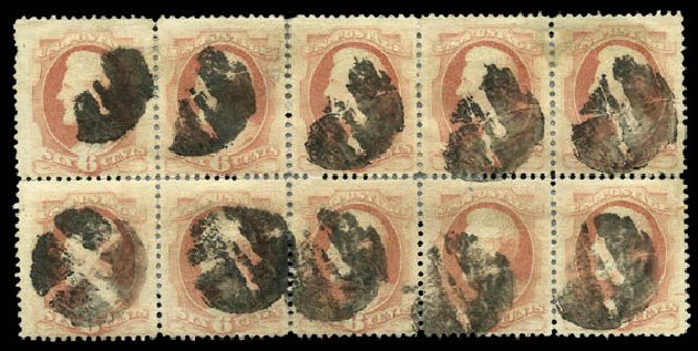 US Stamp Prices Scott Cat. # 186 - 6c 1879 Lincoln. Matthew Bennett International, Mar 2011, Sale 335, Lot 81