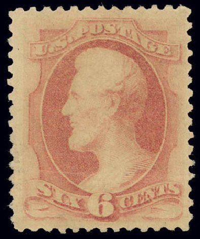 US Stamps Price Scott Catalog #186: 6c 1879 Lincoln. Daniel Kelleher Auctions, Feb 2013, Sale 634, Lot 141