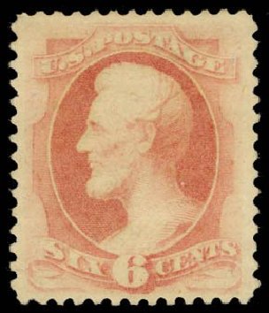 US Stamp Values Scott # 186: 6c 1879 Lincoln. Daniel Kelleher Auctions, May 2014, Sale 653, Lot 2131