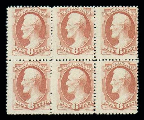 Cost of US Stamps Scott Cat. # 186: 6c 1879 Lincoln. Matthew Bennett International, Jun 2007, Sale 319, Lot 1204