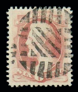 Values of US Stamp Scott 186: 1879 6c Lincoln. Matthew Bennett International, Dec 2007, Sale 323, Lot 434