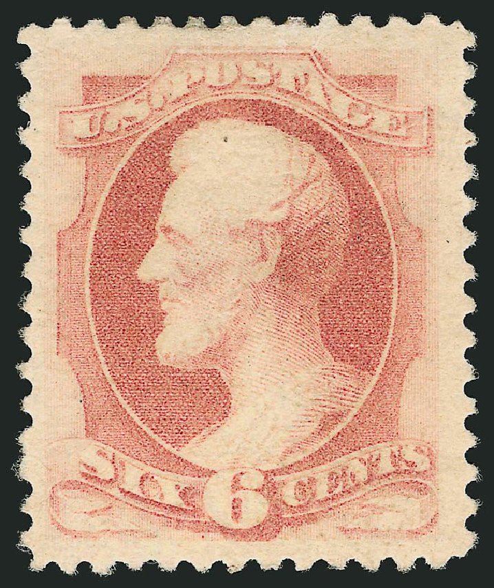 US Stamp Price Scott Catalog #186: 1879 6c Lincoln. Robert Siegel Auction Galleries, Jul 2014, Sale 1077, Lot 153