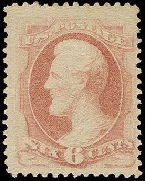 Values of US Stamps Scott Cat. # 186: 6c 1879 Lincoln. H.R. Harmer, Oct 2014, Sale 3006, Lot 1226