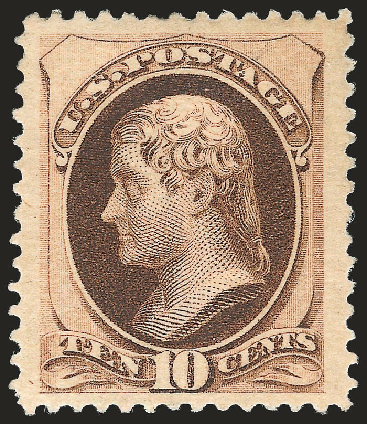 Cost of US Stamps Scott Catalog #187 - 1879 10c Jefferson. Robert Siegel Auction Galleries, Jun 2009, Sale 973, Lot 139