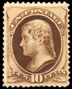 US Stamp Prices Scott Cat. #187: 10c 1879 Jefferson. Harmer-Schau Auction Galleries, Oct 2010, Sale 87, Lot 170