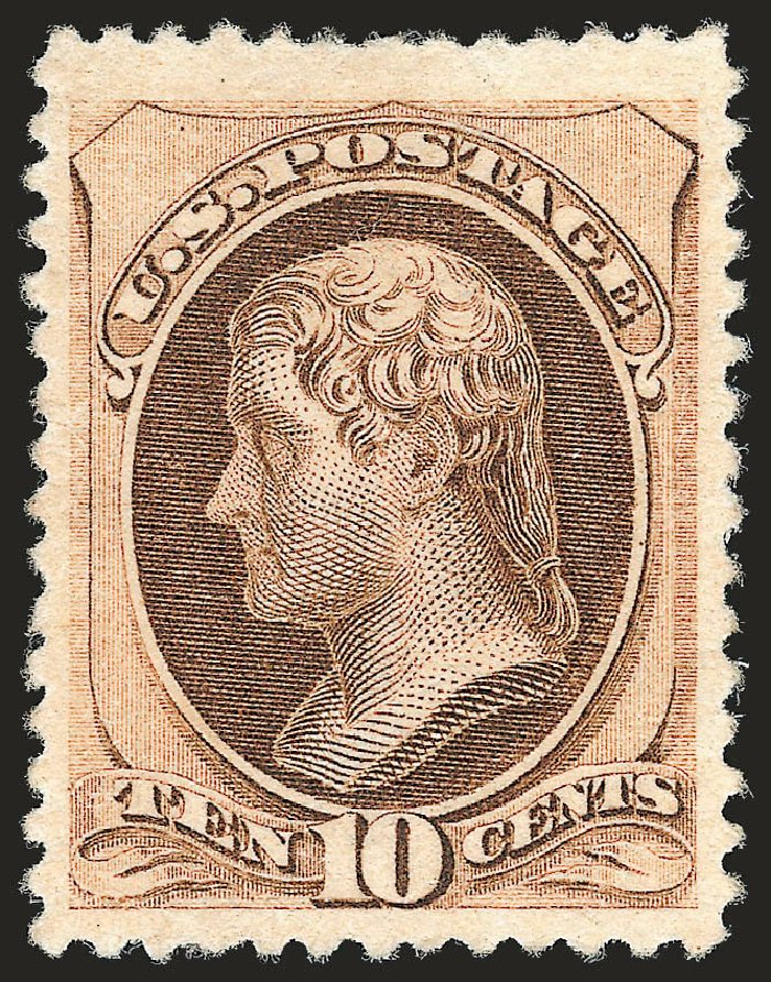 Values of US Stamp Scott # 187 - 10c 1879 Jefferson. Robert Siegel Auction Galleries, Dec 2008, Sale 967, Lot 4300