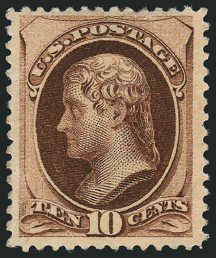 Costs of US Stamp Scott Cat. #187 - 10c 1879 Jefferson. Robert Siegel Auction Galleries, Oct 2010, Sale 997, Lot 5601