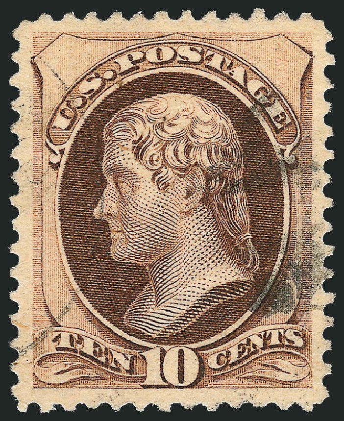 US Stamp Prices Scott Catalog # 187 - 10c 1879 Jefferson. Robert Siegel Auction Galleries, Nov 2012, Sale 1034, Lot 175