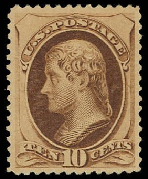 Costs of US Stamp Scott #187 - 10c 1879 Jefferson. Daniel Kelleher Auctions, Jun 2012, Sale 630, Lot 1413