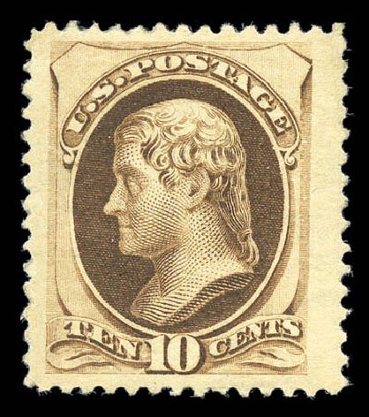 Cost of US Stamps Scott Catalogue # 188: 10c 1879 Jefferson. Matthew Bennett International, Sep 2010, Sale 331, Lot 539