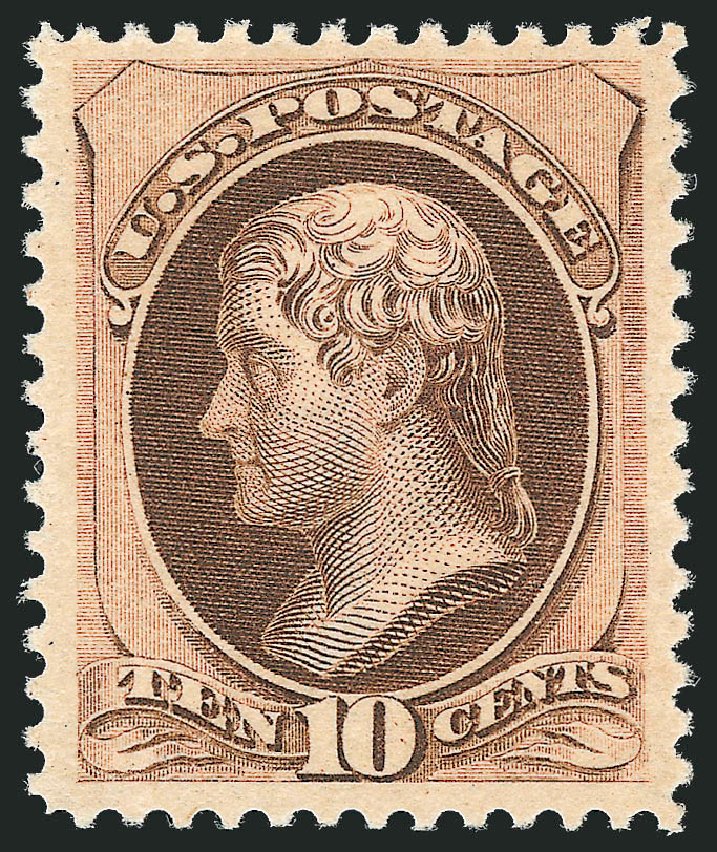 US Stamps Price Scott Catalog 188 - 1879 10c Jefferson. Robert Siegel Auction Galleries, Oct 2011, Sale 1013, Lot 289