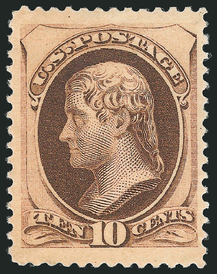 Cost of US Stamps Scott Cat. #188 - 1879 10c Jefferson. Robert Siegel Auction Galleries, Dec 2012, Sale 1037, Lot 1749