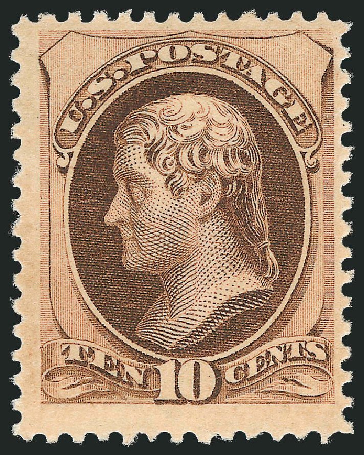 US Stamps Price Scott 188: 10c 1879 Jefferson. Robert Siegel Auction Galleries, Dec 2009, Sale 982, Lot 5489