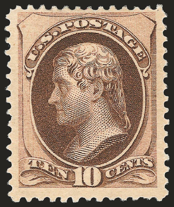 Costs of US Stamps Scott #188: 1879 10c Jefferson. Robert Siegel Auction Galleries, Jun 2010, Sale 992, Lot 2249