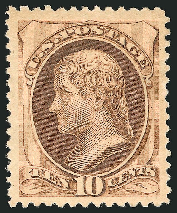 Costs of US Stamp Scott Cat. 188: 1879 10c Jefferson. Robert Siegel Auction Galleries, Mar 2011, Sale 1007, Lot 2360