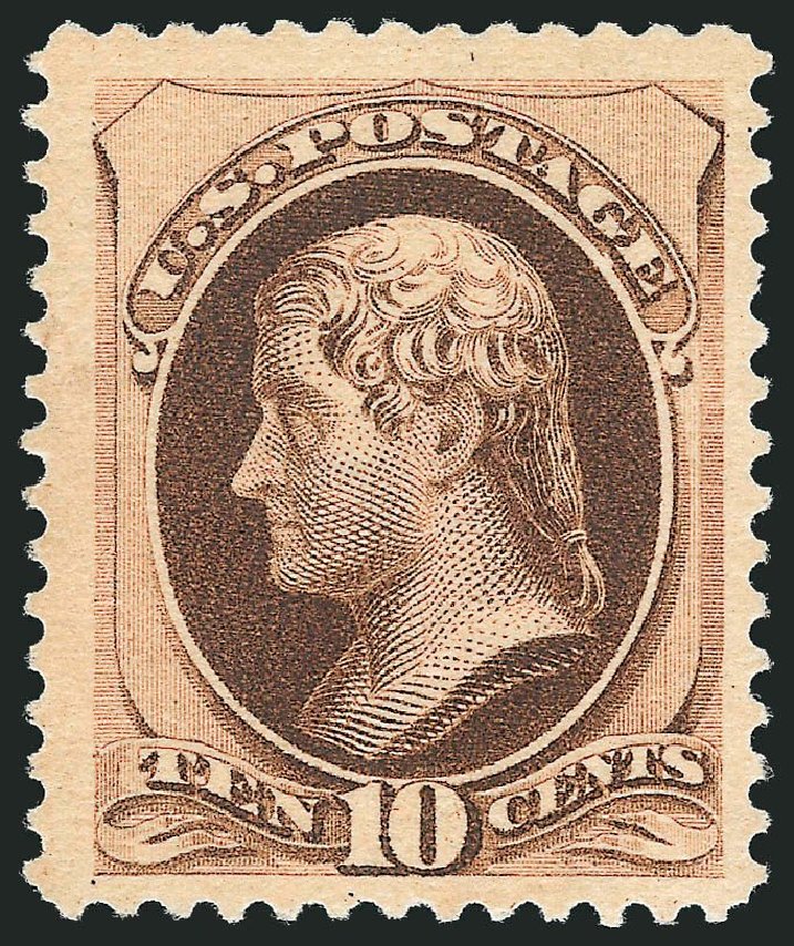 US Stamps Value Scott Catalog #188: 1879 10c Jefferson. Robert Siegel Auction Galleries, Mar 2013, Sale 1040, Lot 1440