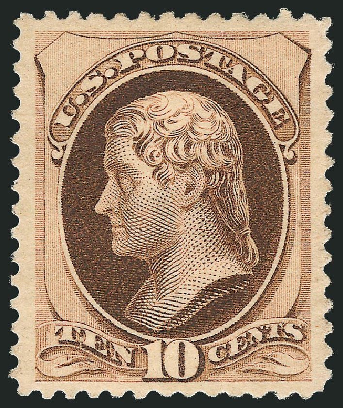 US Stamps Prices Scott # 188 - 1879 10c Jefferson. Robert Siegel Auction Galleries, Nov 2013, Sale 1057, Lot 771
