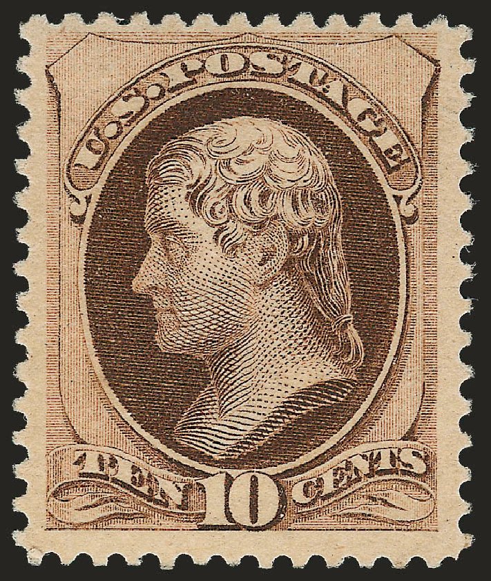 Prices of US Stamp Scott Cat. 188: 10c 1879 Jefferson. Robert Siegel Auction Galleries, Oct 2008, Sale 963, Lot 801