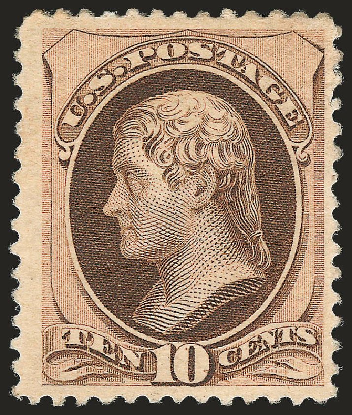 US Stamp Value Scott Cat. 188: 10c 1879 Jefferson. Robert Siegel Auction Galleries, Sep 2009, Sale 976, Lot 1611