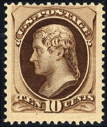 Price of US Stamp Scott # 188: 10c 1879 Jefferson. Cherrystone Auctions, Jan 2009, Sale 200901, Lot 152
