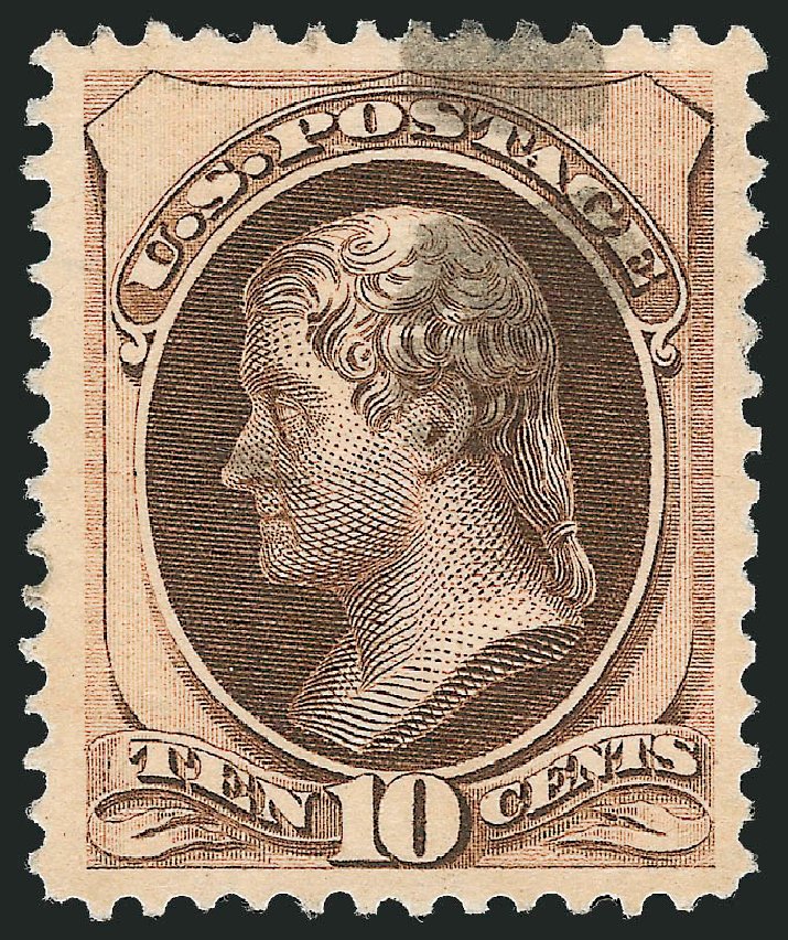 US Stamps Prices Scott #188: 10c 1879 Jefferson. Robert Siegel Auction Galleries, Oct 2012, Sale 1032, Lot 3292