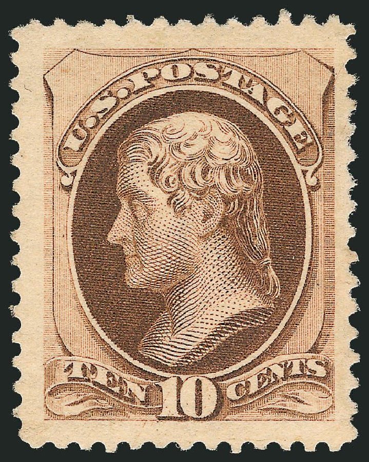 Cost of US Stamp Scott Cat. 188: 10c 1879 Jefferson. Robert Siegel Auction Galleries, Nov 2013, Sale 1061, Lot 3622