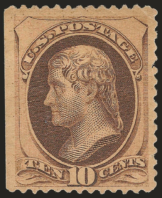US Stamp Values Scott Catalogue #188: 1879 10c Jefferson. Robert Siegel Auction Galleries, Sep 2009, Sale 976, Lot 1613