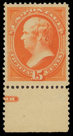 Value of US Stamps Scott Catalogue # 189: 1879 15c Webster. Daniel Kelleher Auctions, Jun 2012, Sale 630, Lot 1417
