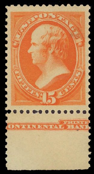US Stamp Values Scott # 189: 1879 15c Webster. Daniel Kelleher Auctions, Aug 2012, Sale 631, Lot 857