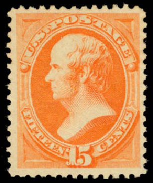 Values of US Stamp Scott Catalog #189 - 15c 1879 Webster. Daniel Kelleher Auctions, Jan 2015, Sale 663, Lot 1417