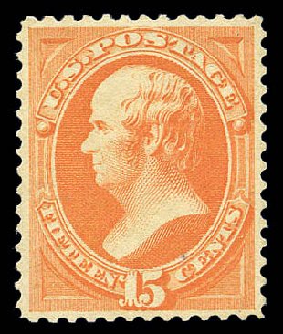 Price of US Stamps Scott Catalogue # 189: 1879 15c Webster. Matthew Bennett International, Sep 2010, Sale 333, Lot 3588