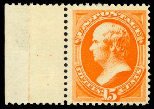 US Stamps Value Scott Cat. 189: 15c 1879 Webster. Daniel Kelleher Auctions, Dec 2014, Sale 661, Lot 168