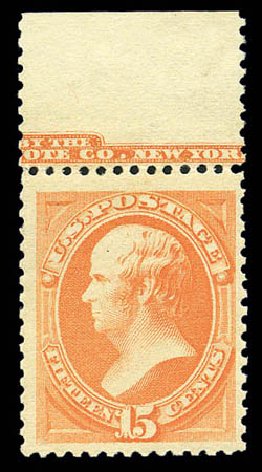 Values of US Stamps Scott Catalog 189: 15c 1879 Webster. Matthew Bennett International, Sep 2010, Sale 333, Lot 3589