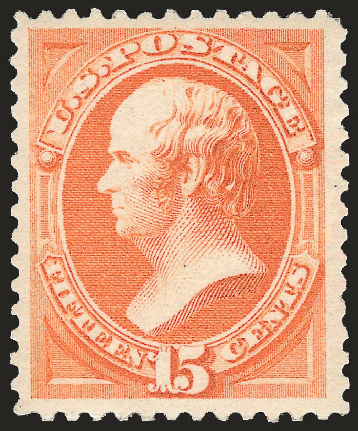US Stamp Price Scott Cat. 189: 1879 15c Webster. Robert Siegel Auction Galleries, Apr 2009, Sale 972, Lot 3189
