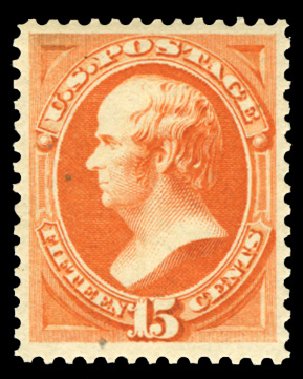 Value of US Stamps Scott Cat. 189 - 15c 1879 Webster. Cherrystone Auctions, Jan 2014, Sale 201401, Lot 10